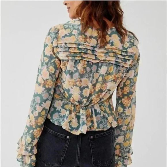 Free People Maybel Blouse In Happy Combo! - Picture 3 of 9